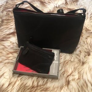 Rawlings black leather crossbody